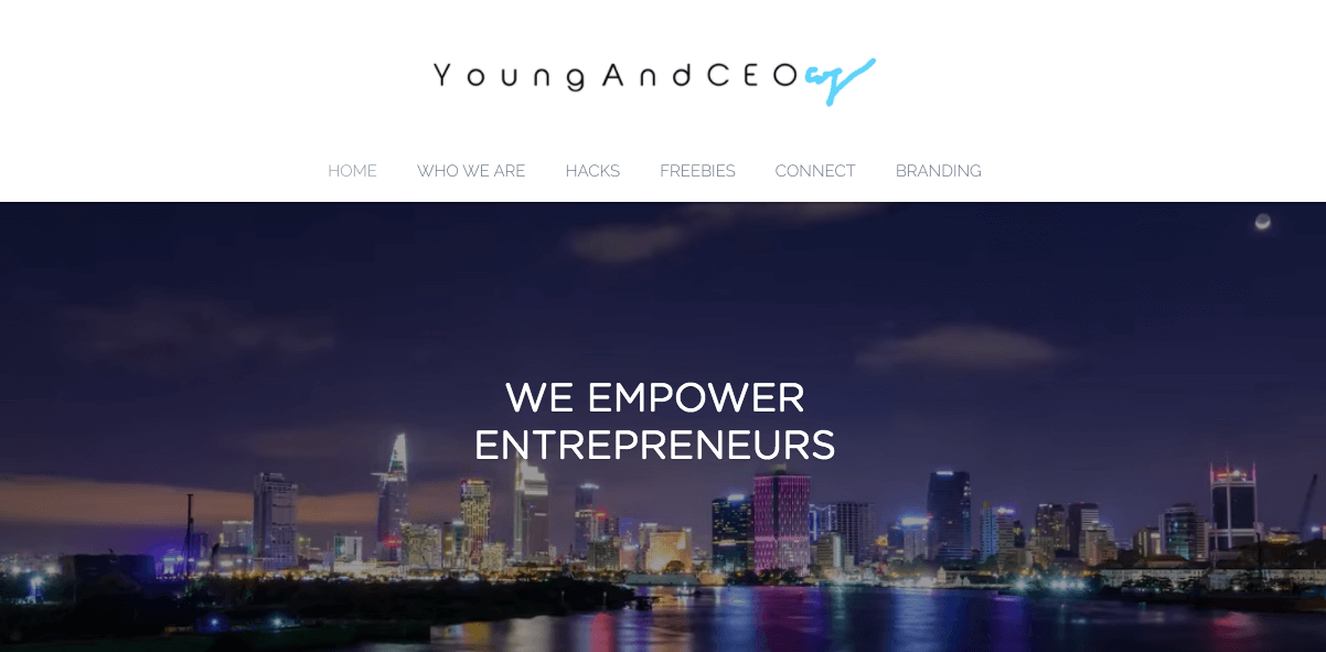 A website built on Strikingly to represent a company that empowers young entrepreneurs and business owners A website built on Strikingly to represent a company that empowers young entrepreneurs and business owners